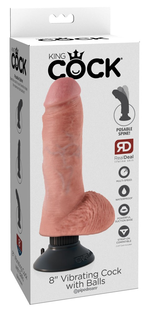 05419150000-1-8“ Vibrating Cock with Balls-1