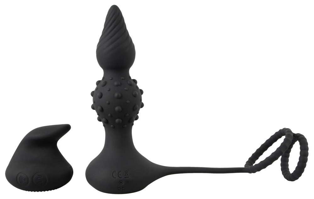 05523990000-3-RC Butt Plug with Cock & Ball Rings-3