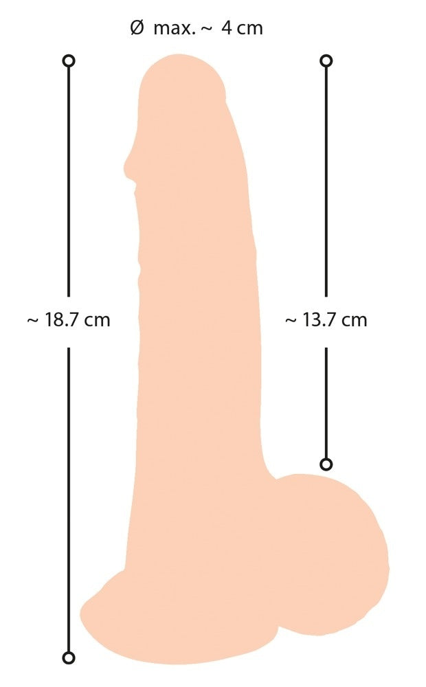 Dildo mit beweglicher Haut von Nature Skin 19cm