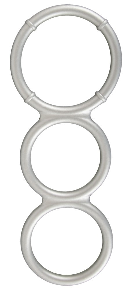 05562700000-2-Metallic Silicone Triple cock/ball ring-2