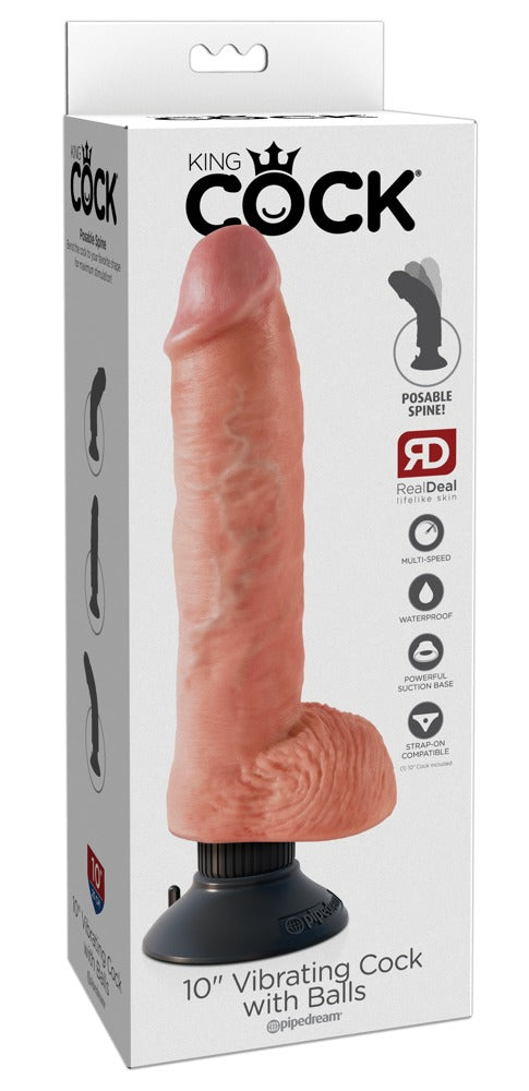 05887410000-1-10“ Vibrating Cock with Balls-1