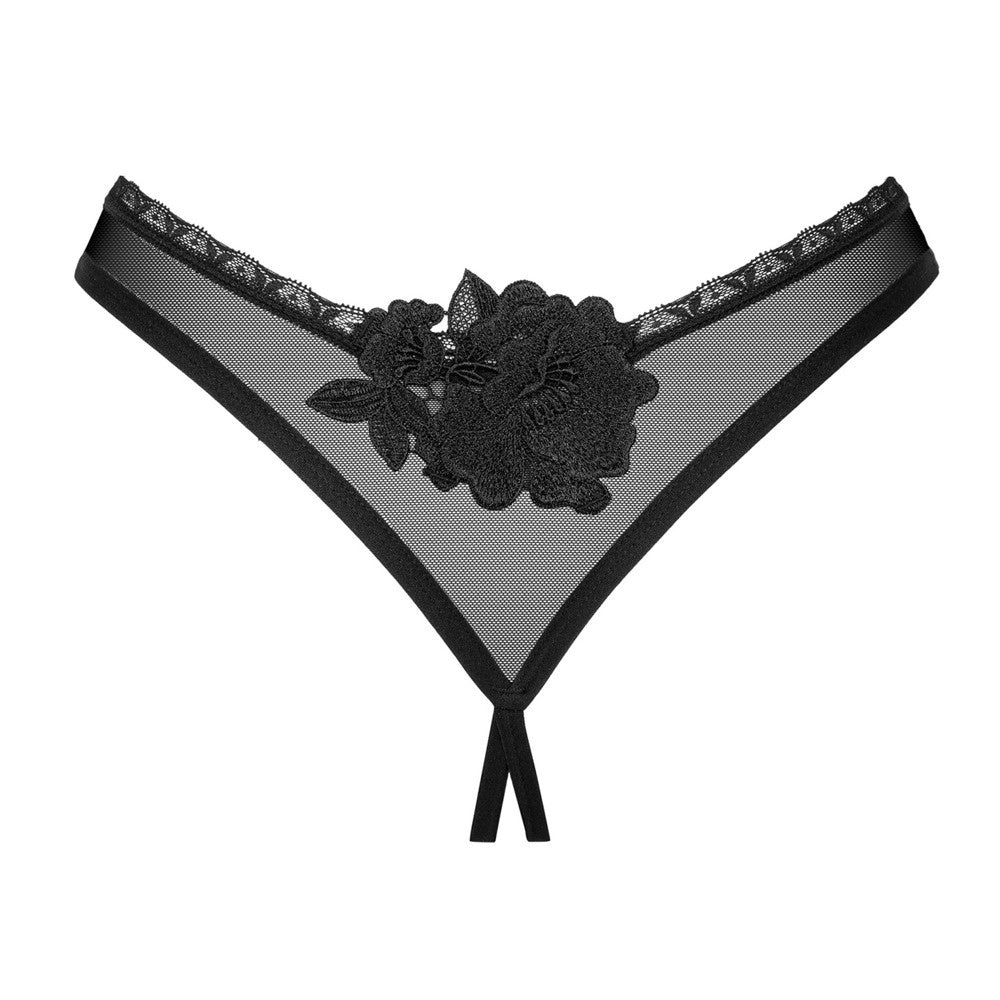 Schwarz-transparenter Riostring ouvert Latinesa