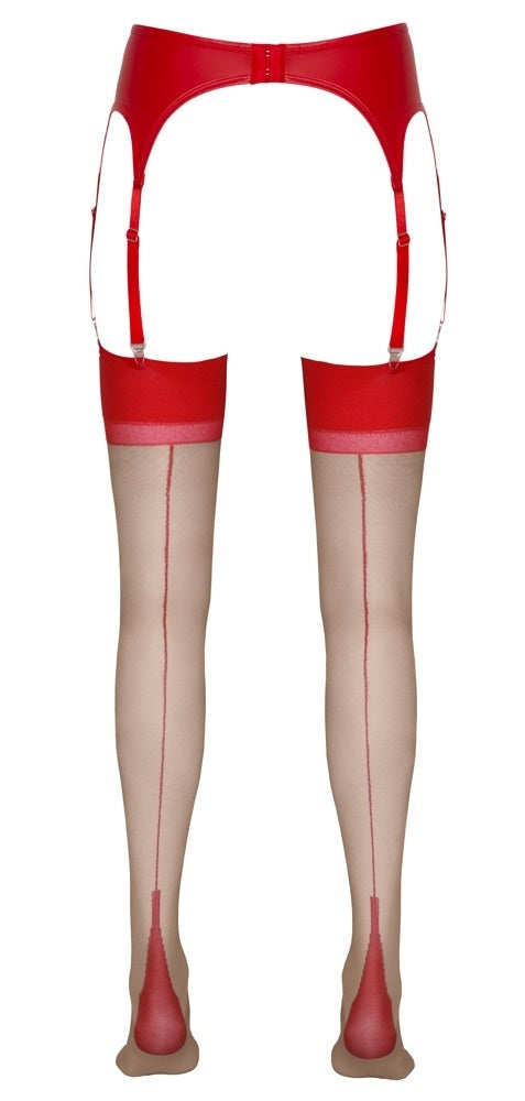 Elegante Straps-Strümpfe mit Naht und Hochferse