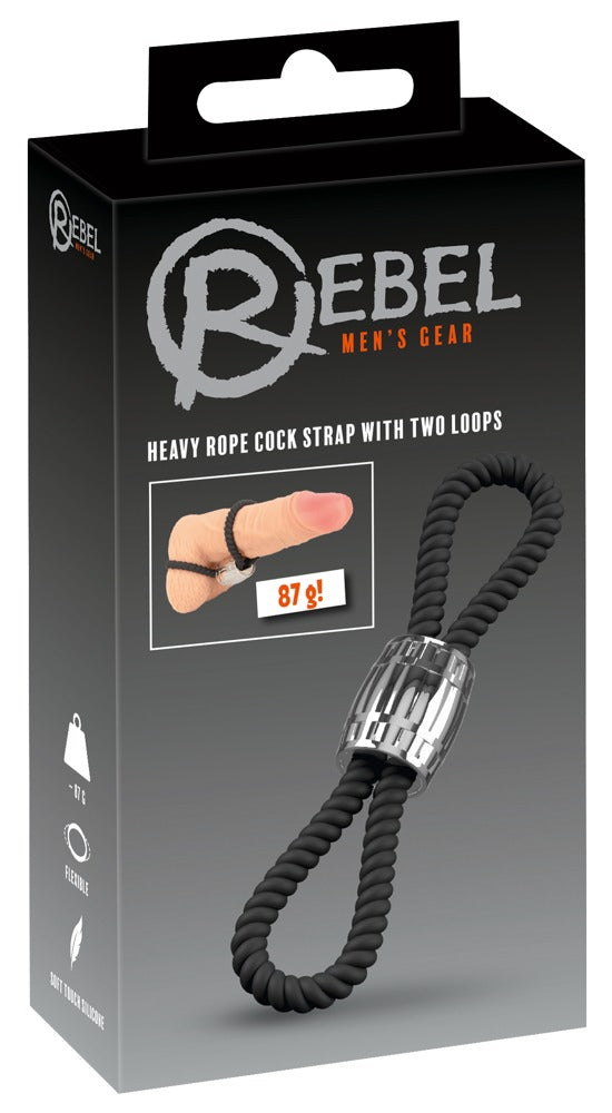 50042170000-1-Heavy Rope Cock Strap with two Loops-1