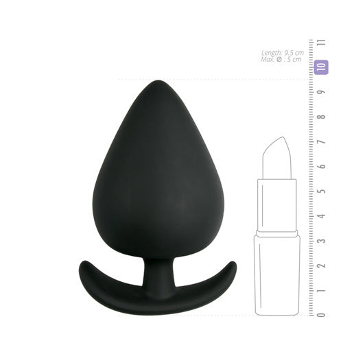 Schwarzer Anker-Buttplug - Medium