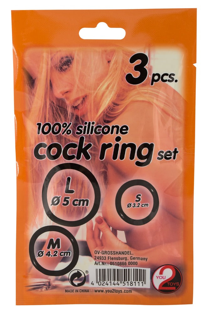 05108660000-1-Silicone cock ring set 3 pcs-1