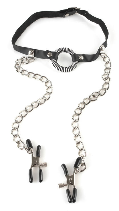 05294600000-2-O-Ring Gag with Nipple Clamps-2