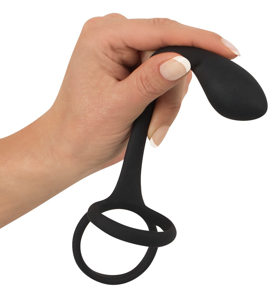 05329750000-4-Cock & ball ring with butt plug-4