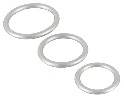 05372170000-3-Metallic Silicone Cock Ring Set-3