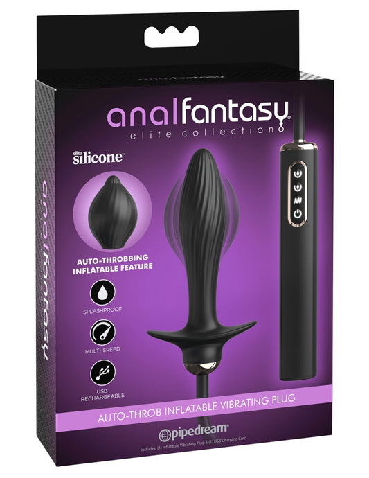 --Auto-Throb Inflatable Vibrating Plug-