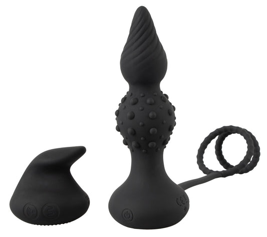 05523990000-2-RC Butt Plug with Cock & Ball Rings-2
