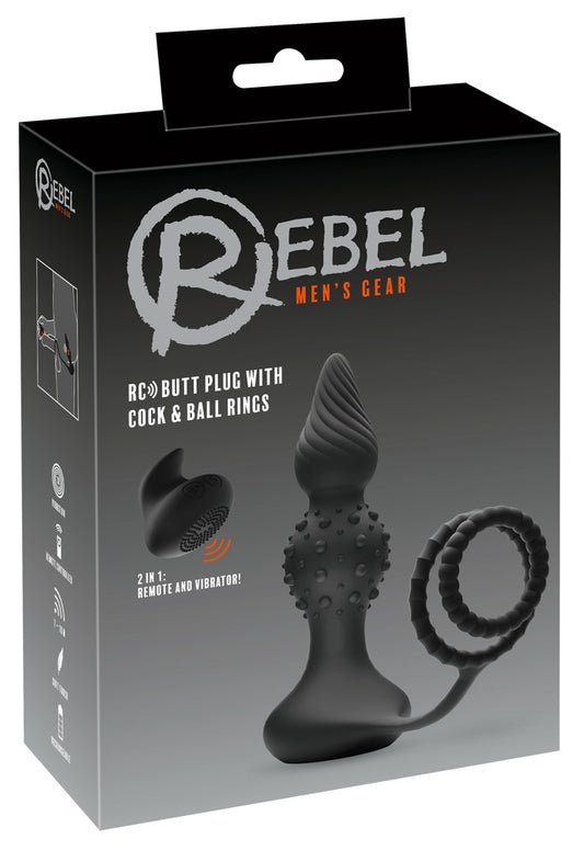 05523990000-1-RC Butt Plug with Cock & Ball Rings-1