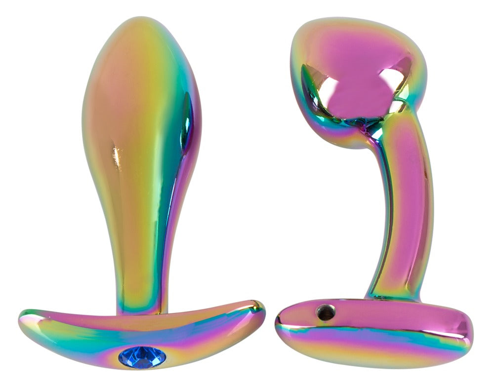 -2-Metal Butt Plug Set in Rainbow Colours-2