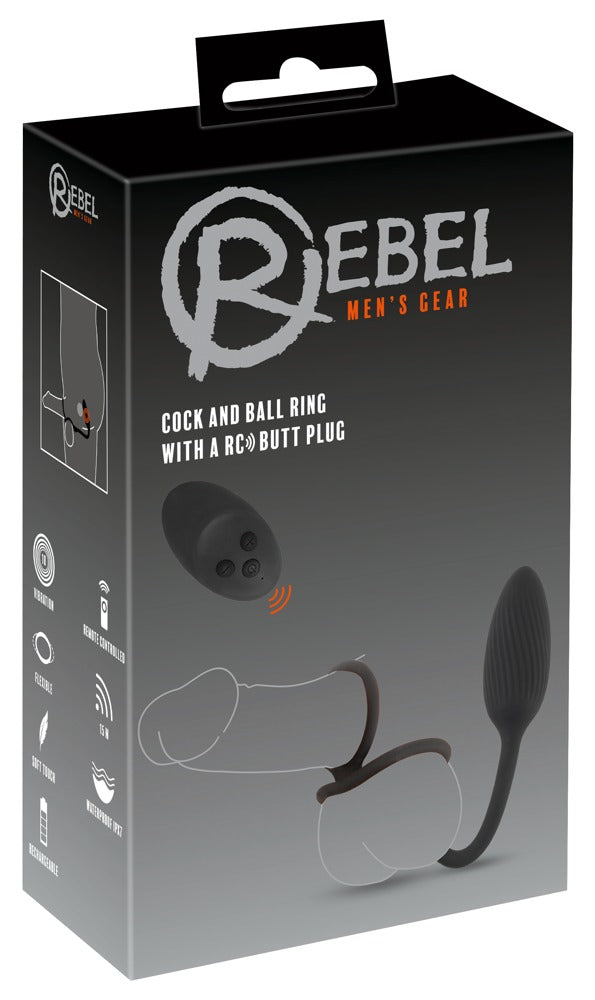 05580010000-1-Cock and Ball Ring with a RC Butt Plug-1
