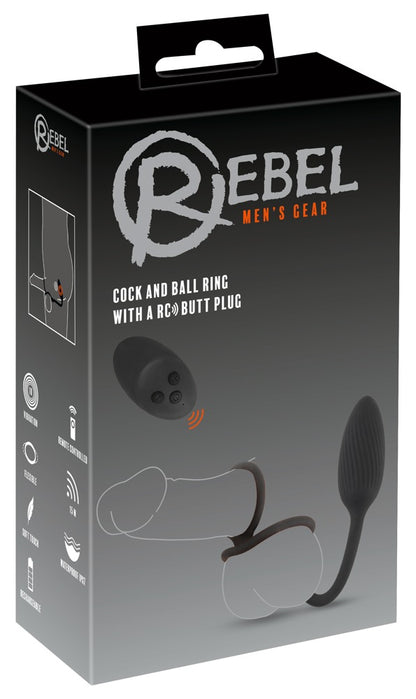 05580010000-1-Cock and Ball Ring with a RC Butt Plug-1