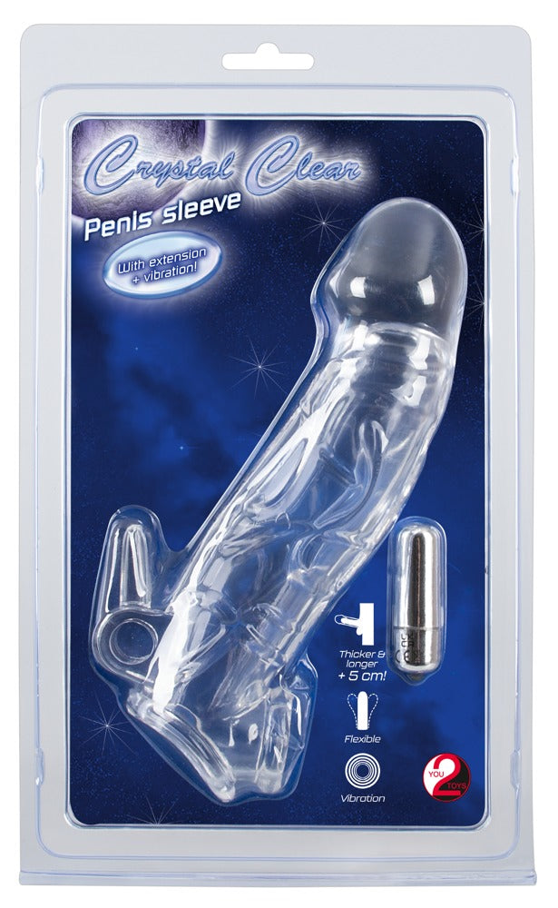 05842400000-1-Penis sleeve w/ extension and vibration-1