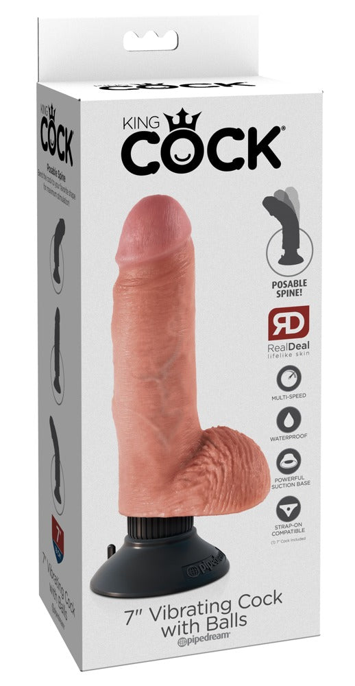 05887330000-1-7“ Vibrating Cock with Balls-1