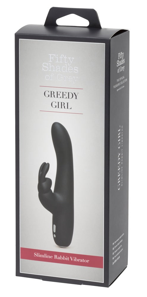 05976000000-1-Greedy Girl Slimline Rabbit Vibrator-1