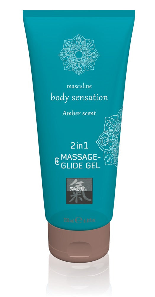 --Massage & Glide Gel 2in1 Amber Scent-