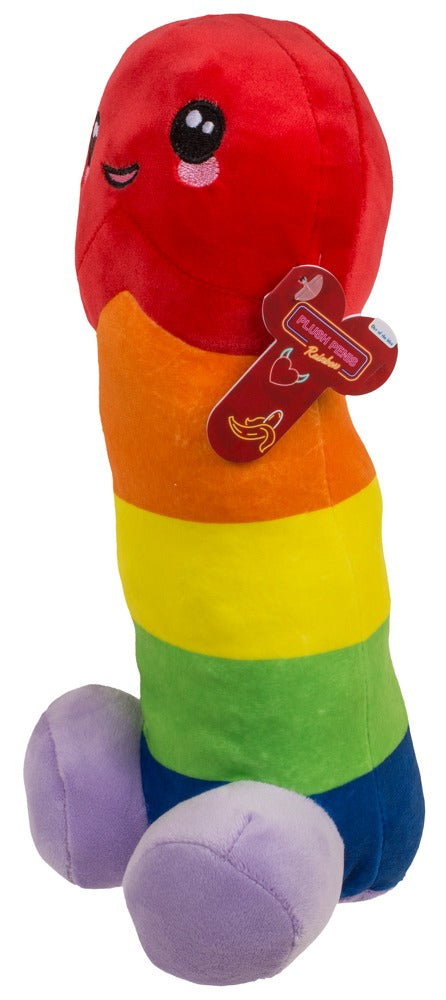 --Plüsch-Penis Regenbogen-