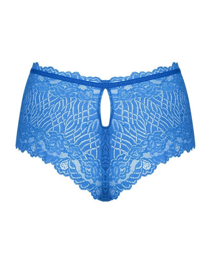 Seducente pizzo blu con ornamento lucido – Llia Shorties