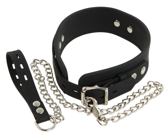 24915591001-2-Silikon-Halsband mit Leine-2