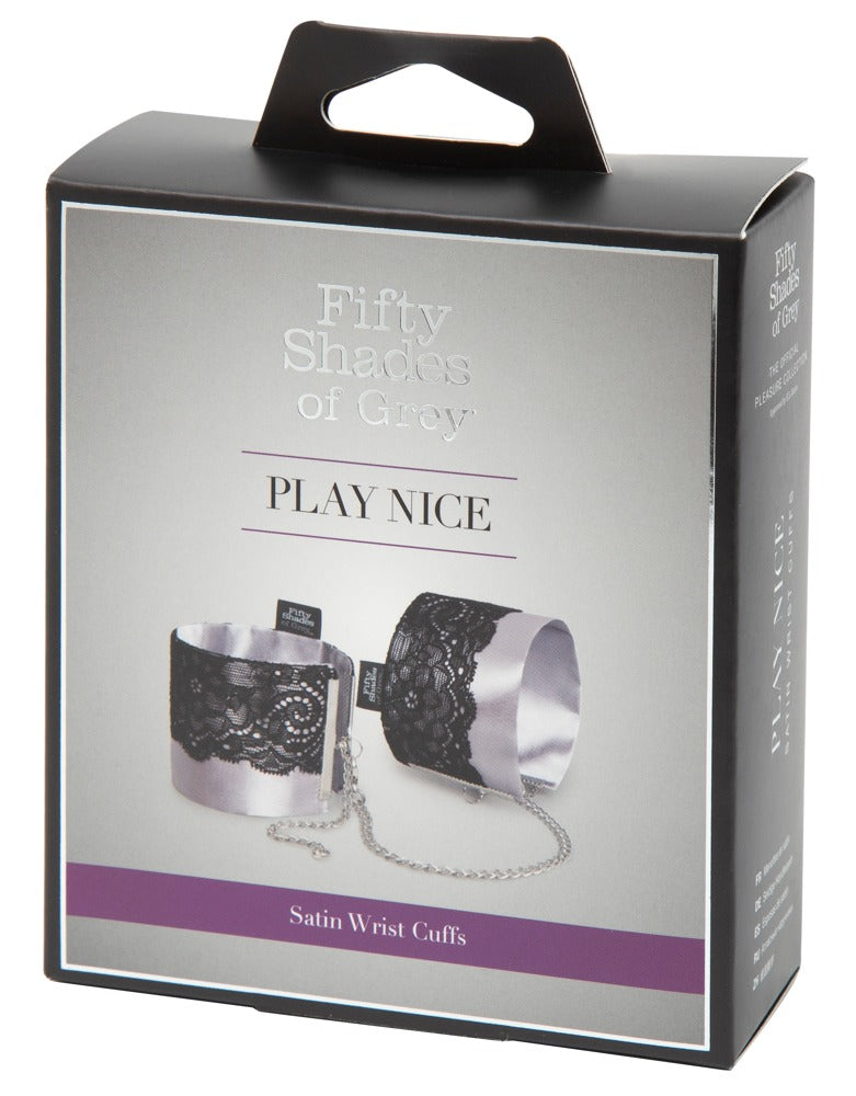 50014630000-1-Play Nice Satin & Lace Wrist Cuffs-1
