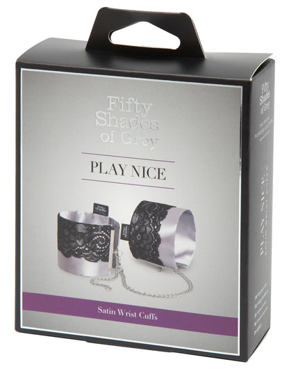 50014630000-1-Play Nice Satin & Lace Wrist Cuffs-1