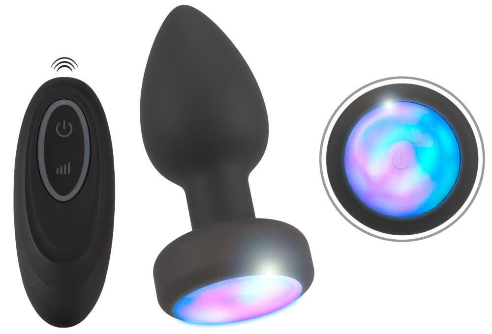 54021400000-2-RC Flashing Butt Plug with Vibration-2