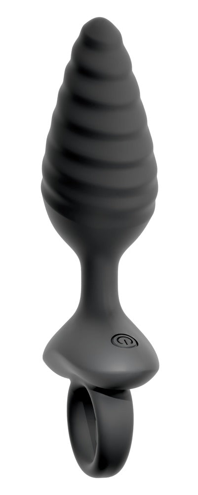 54051730000-3-Flexible Butt Plug Twisted Design with Vibrations-3