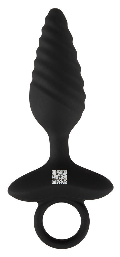 54051730000-4-Flexible Butt Plug Twisted Design with Vibrations-4