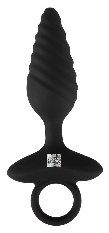 54051730000-4-Flexible Butt Plug Twisted Design with Vibrations-4