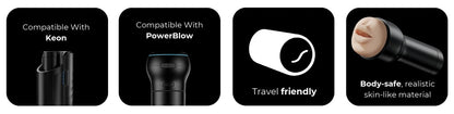 -3-Feel Stroker Mouth + PowerBlow Combo-3