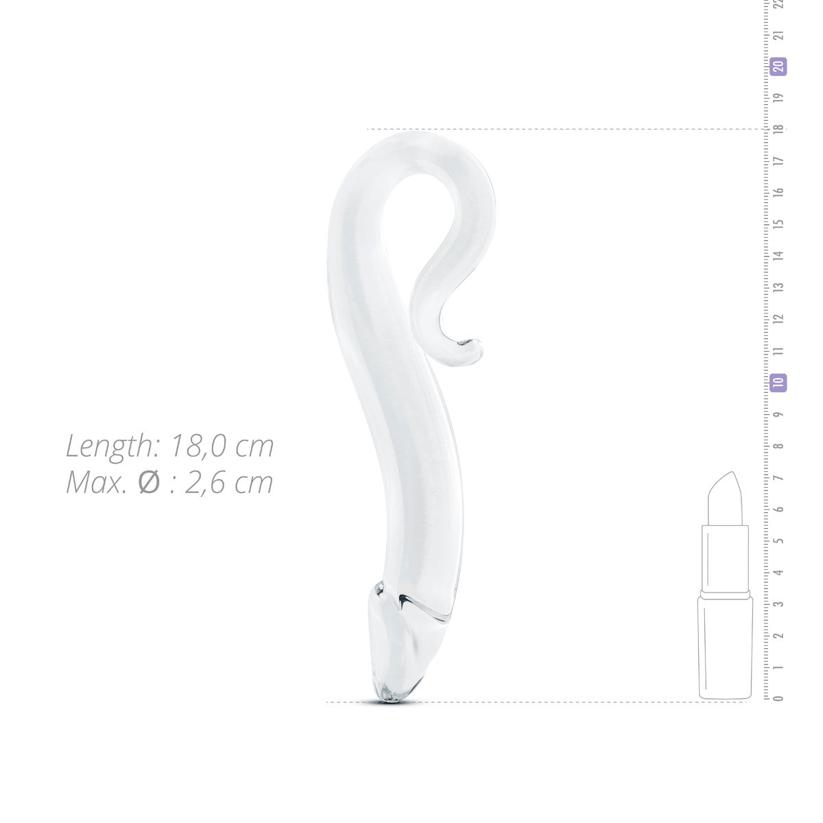 Dildo di vetro numero 14 di Gildo