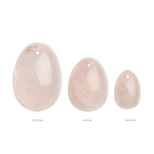 La Gemmes - 3-teiliges Yoni-Ei-Set Rose - Rosenquarz